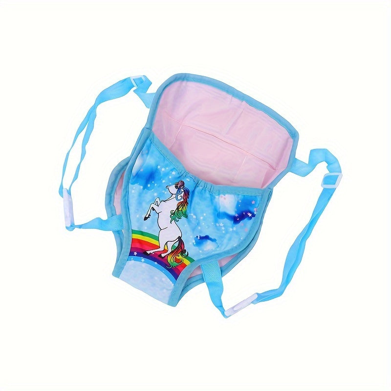 Unicorn Doll Backpack Durable Polyester for 17-18 Inch Dolls Pink & Violet