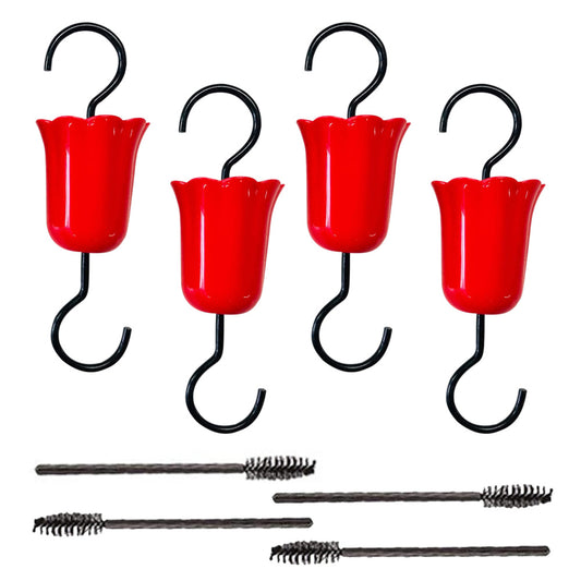 4 Pc Ant Guard Feeder Set w/ Moats Brushes & Hook