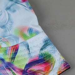 Cyberpunk Triangle Reversible Bucket Hat Abstract Ball Print