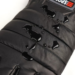 Men's Winter Warm Leather Gloves Touch Screen Thickened And Velvet Outdoor