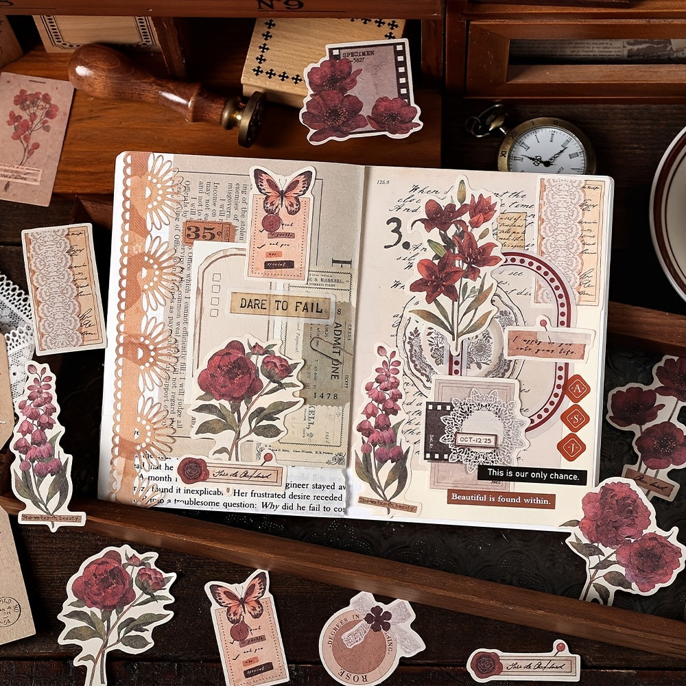 20pcs Special Paper Bouquet Love Series Sticker Pack - Non adhesive