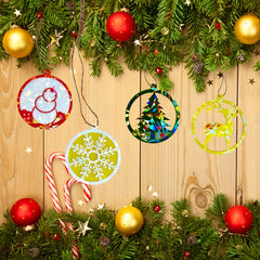 DIY Crystal Resin Mold Christmas Pendant Snowflake Snowman