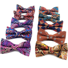 Men's Floral Bow Tie for Wedding Groomsmen