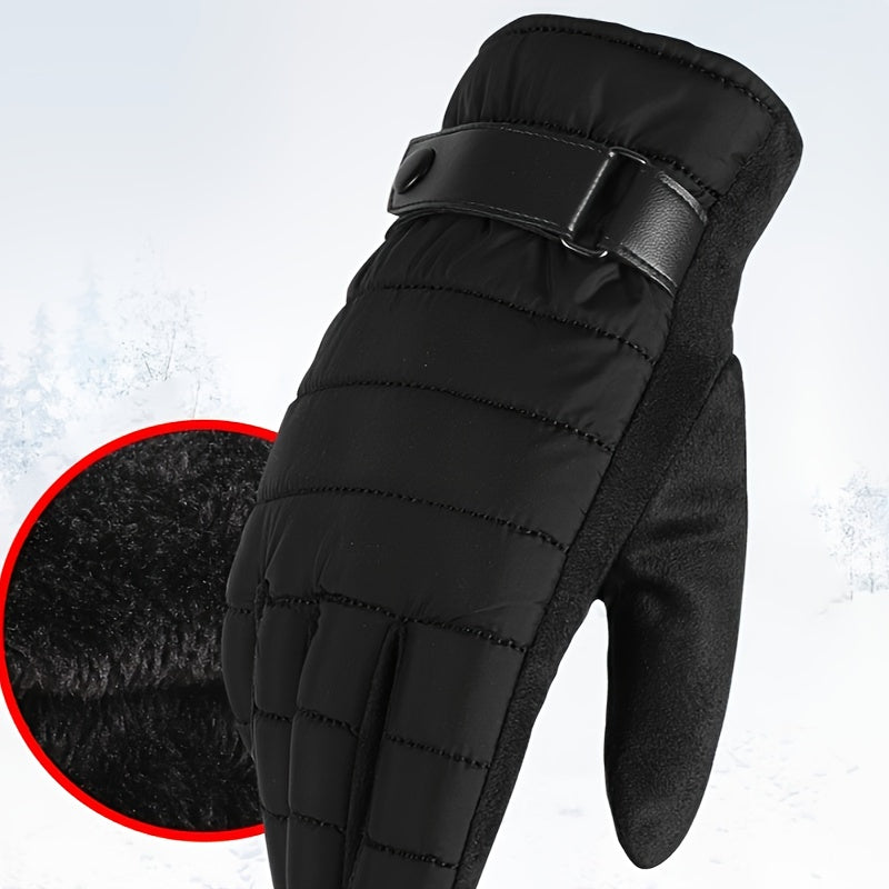 Men's Winter Cycling Gloves Windproof Touch Screen Motorcycle Riding Gloves