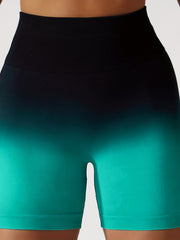 4pcs High Waist Gradient Yoga Running Shorts for Women