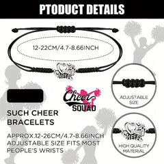 Adjustable Cheerleader Cheer Bracelets Bulk for Kids
