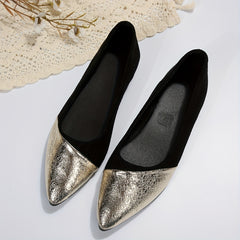 Women's Colorblock Flat Shoes Point Toe Work Shoes Women's Lightweight
