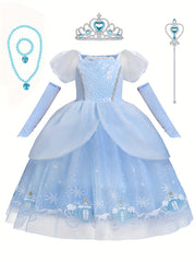 Kids Princess Dress Costume for Little Girls