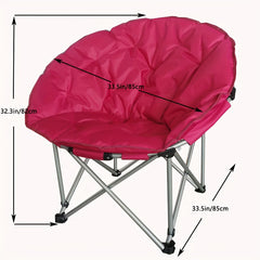 Folding Camping Chair Steel Pipe Moon Chair Portable Beach Chair