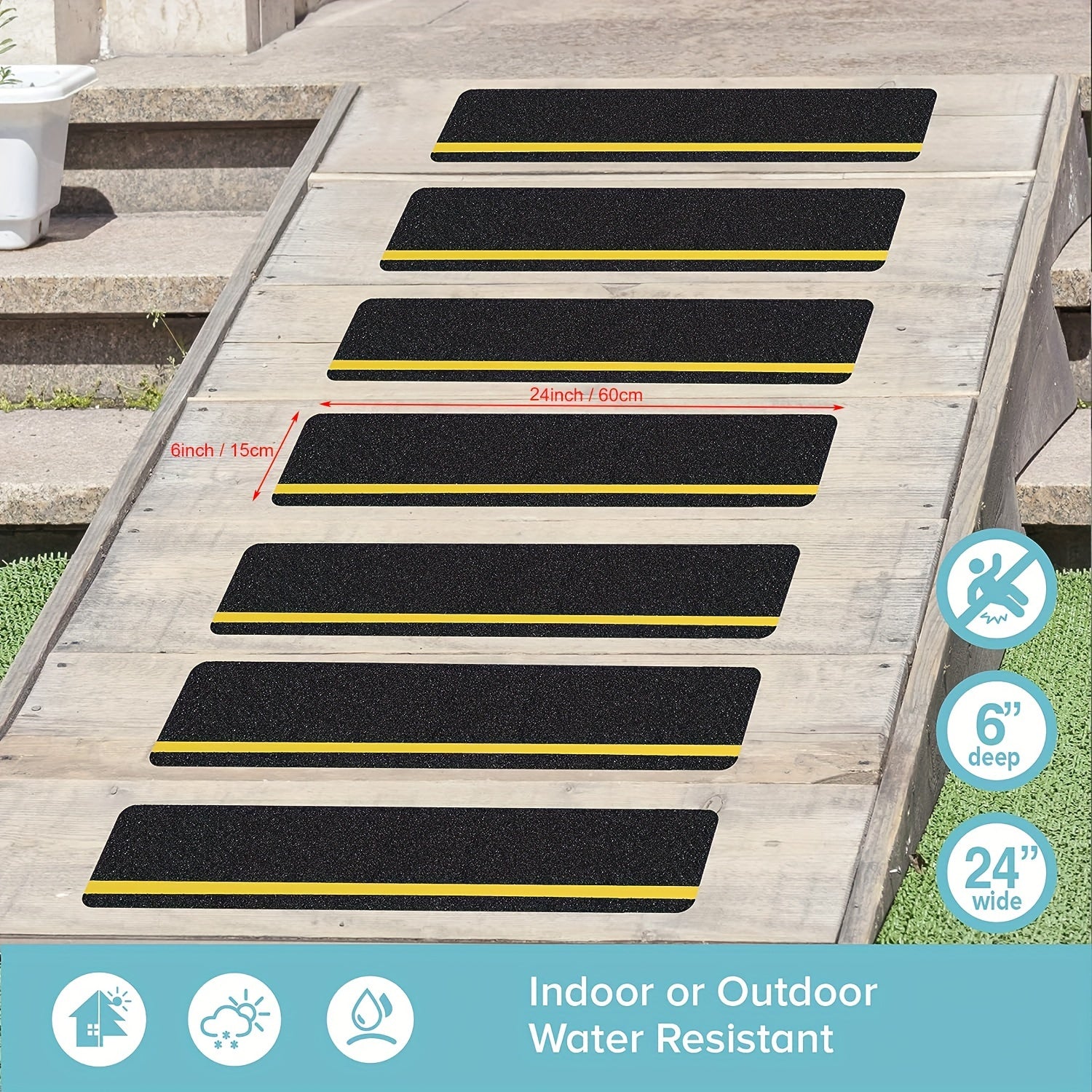 10pcs Anti Slip Traction Treads 15 X 60 Non Slip Grip Tape Grit Outdoor Non Skid