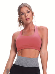 Criss Cross Back Sports Bra Stretch Yoga Workout Lingerie