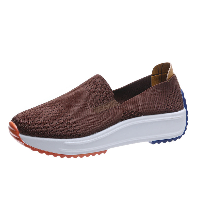 Women's Casual Sneakers Flying Woven Slip on Loafers