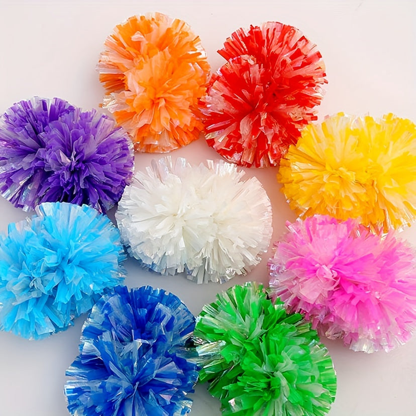 2pcs 11.81inch Colorful Cheering Poms Handheld Props Dancing Supplies