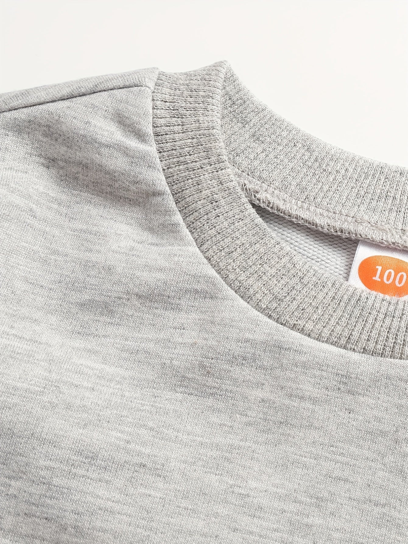 4pcs Girls' Basic Crew Neck Sweatshirt Tops