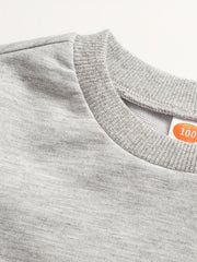 4pcs Girls' Basic Crew Neck Sweatshirt Tops