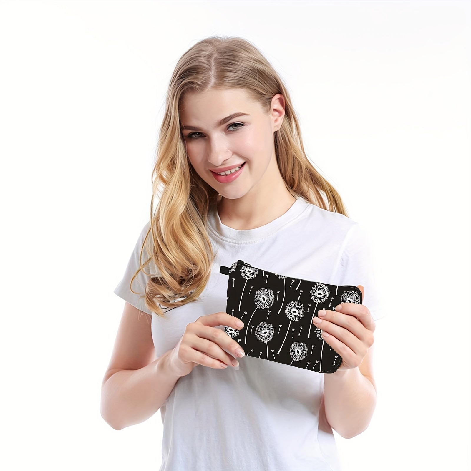 Dandelion Pattern Waterproof Makeup Bag for Teens