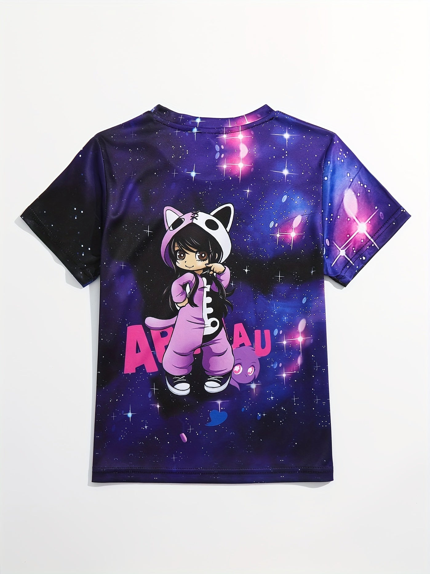 Boy's Galaxy & Cartoon Graphic T shirt 3D Digital Print Active Slightly Stretch