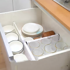 Drawer Storage Divider Retractable Sorting Board Compartment Underwear Socks