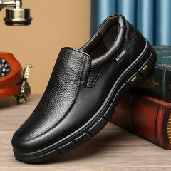 Men's Leather Loafer Shoes Padded Collar Non Slip Slip On Shoes Spring Summer