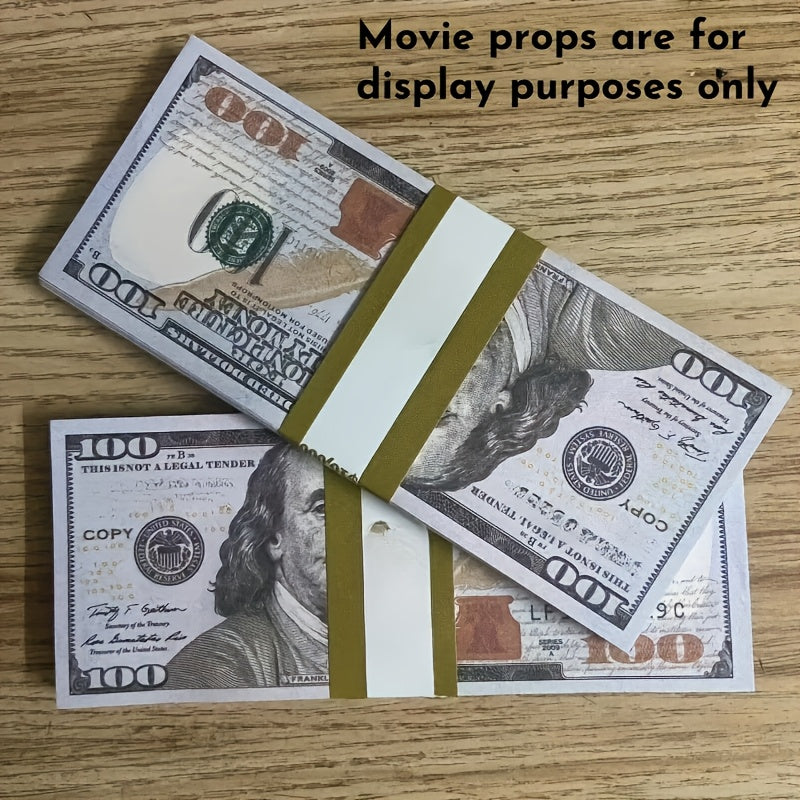 600pcs US 100 Movie Prop Money Bills for Film TV Productions Art Decorations