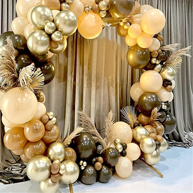 102pcs Coffee Plastic Balloon Ring Set for Party and Wedding