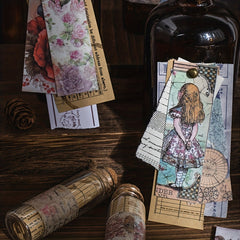 50pcs Vintage Washi Stickers Book Floral Travel Ocean Adventure Stickers