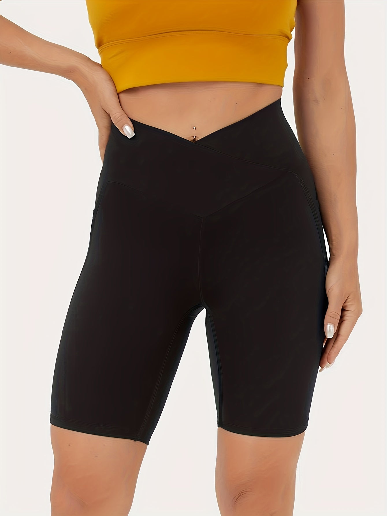 Sports Shorts Women's High Rise Medium Stretch Shorts