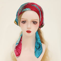 Starry Sky Bandana Red & Oil Painting Shawl Square Scarf Neckerchief