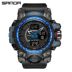 SANDA Boy's Sports Waterproof LED Military Watch