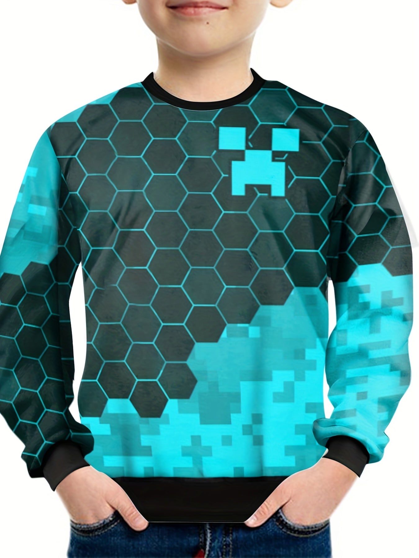 Teens 3D Print Sweatshirt Kids Casual Pullover Street Wear Clothes