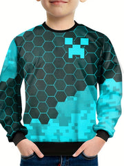 Teens 3D Print Sweatshirt Kids Casual Pullover Street Wear Clothes