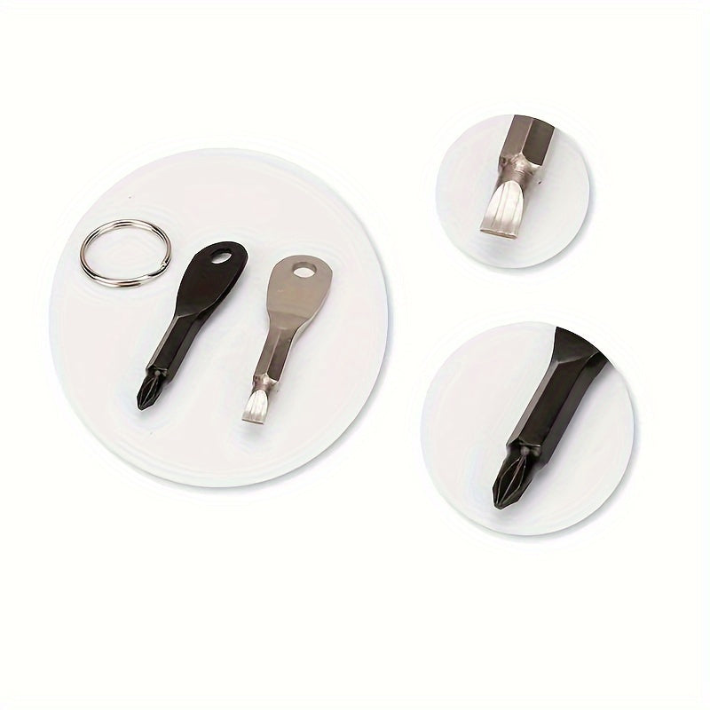 Stainless Steel Portable Screwdriver Key Chain Emergency Tool