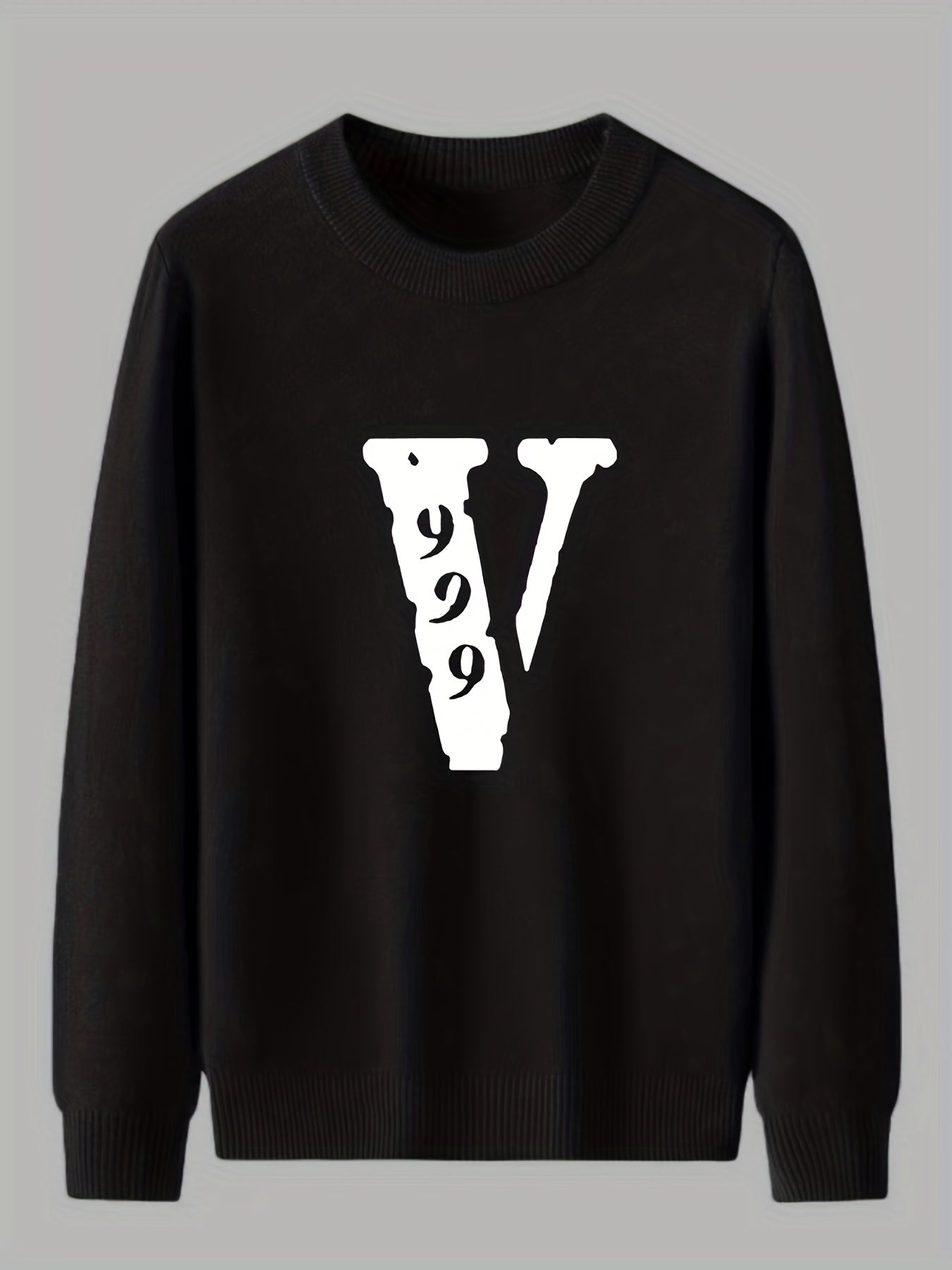 Men's V-Neck Knitted Sweater for Fall Winter