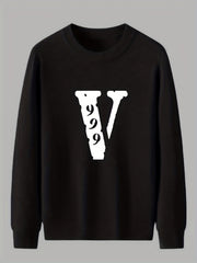 Men's V-Neck Knitted Sweater for Fall Winter