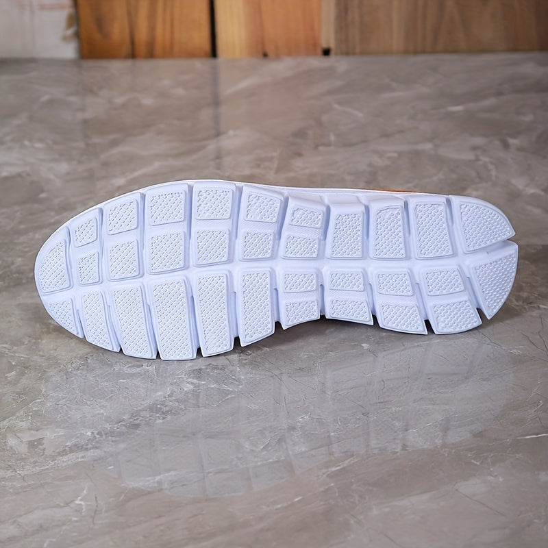Women's Chain Decor Sneakers Slip On Houndstooth Pattern Shoes