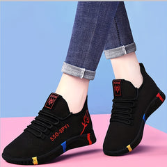 Women's Print Mesh Breathable Running Shoes Lightweight Travel Sport Shoes