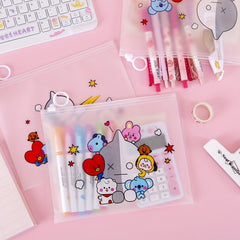 Student Transparent Pouch Pen Bag Pencil Case