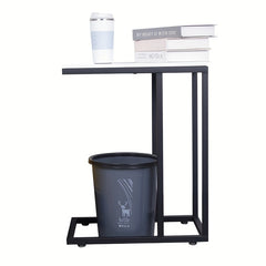 C Shaped Side Table for Couch Large Desktop End Table