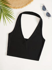 Sexy Backless Halter Top Slim Sleeveless Summer Top