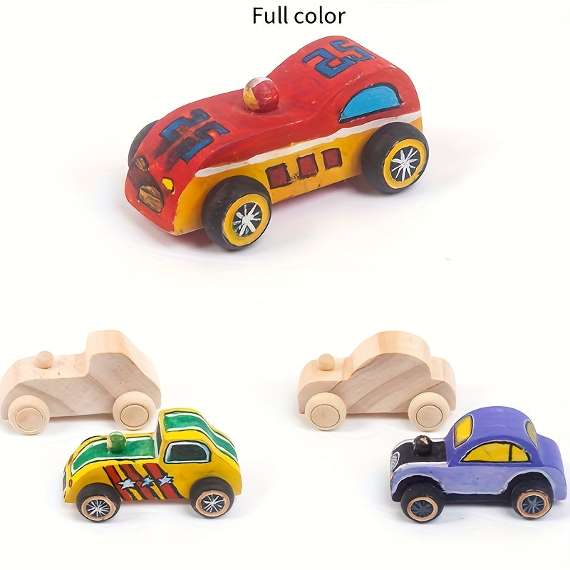 DIY Graffiti Wooden Car Toy for Kids