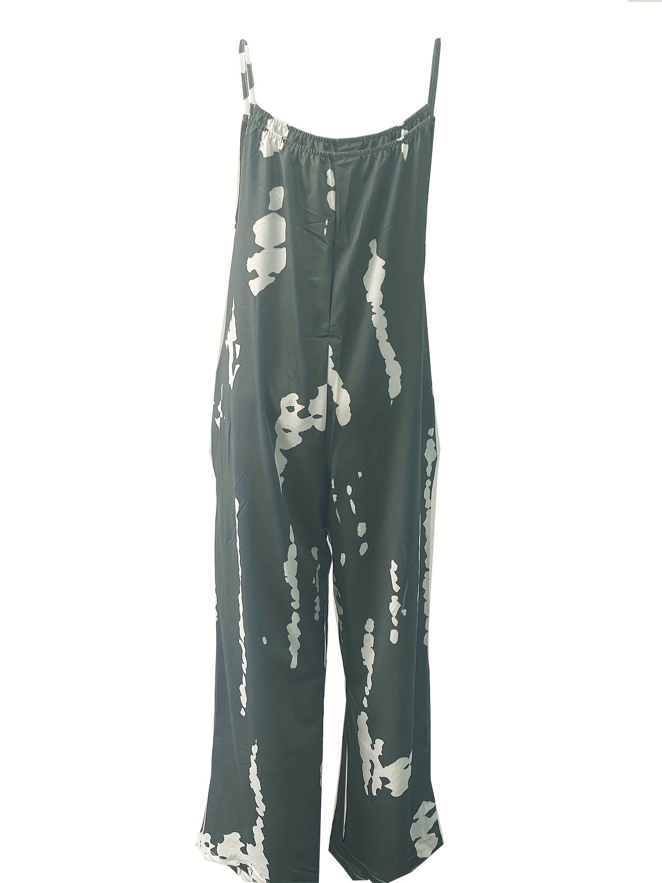 Tie Dye Wide Leg Cami Jumpsuit Boho Sleeveless Jumpsuit