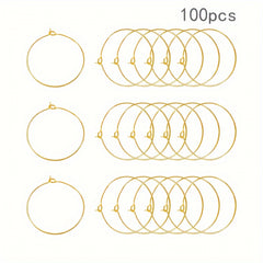 100pcs Wine Cup Pendant Ring Open Jump Ring Earrings Beaded Hoops