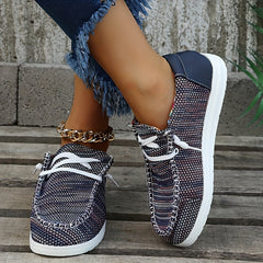 Women's Lightweight Lace Up Loafers Walking Sneakers
