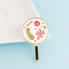 Microbial Bacteria Brooch For Clothing Bags Jackets Hat