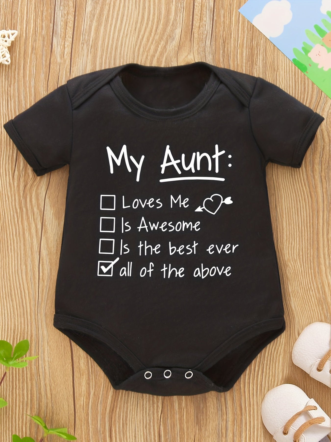 Baby Boys My Aunt Short Sleeve Romper Bodysuit