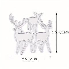1pc 3 Deers Metal Cutting Dies Stencil for Card Making DIY Scrapbooking