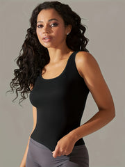 Ribbed Round Neck Tank Top