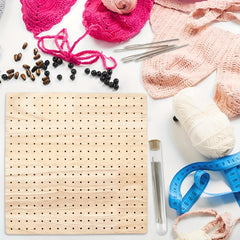 Crochet Blocking Board Handcrafted Full Kit With 10 Stainless Steel Rod Pins