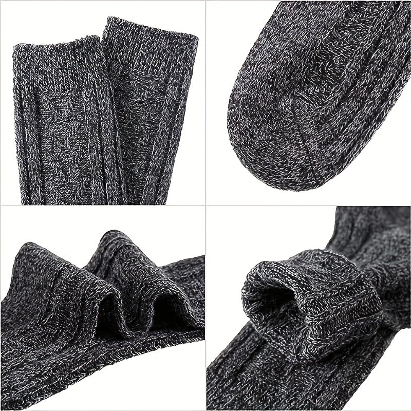 5 Pairs Soft Thickened Mid-calf Winter Socks