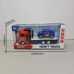 Flatbed Trailer Transport Car with Small Car